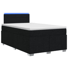 Boxspringbed met matras met hoofdeinde Zwart 120 x 190 cm Stof