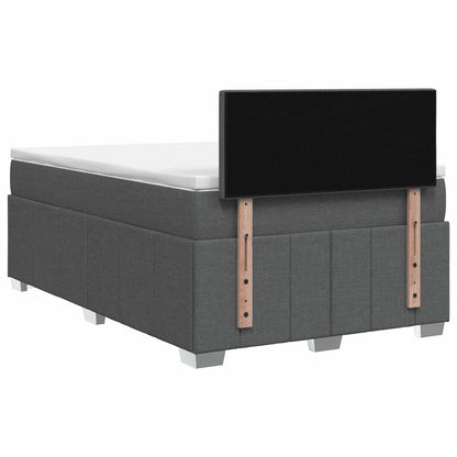 Boxspringbed met matras Donkergrijs 120 x 190 cm Stof