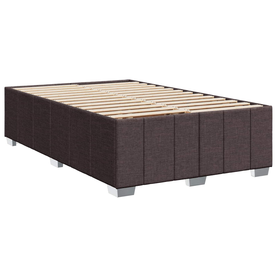 Boxspringbed met matras Donkerbruin 120 x 190 cm Stof
