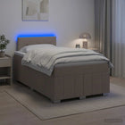 Boxspringbed met matras hoofdeinde 120x200 cm taupe