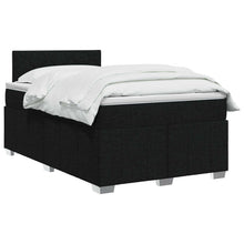 Boxspringbed met matras met hoofdeinde Zwart 120 x 190 cm Stof