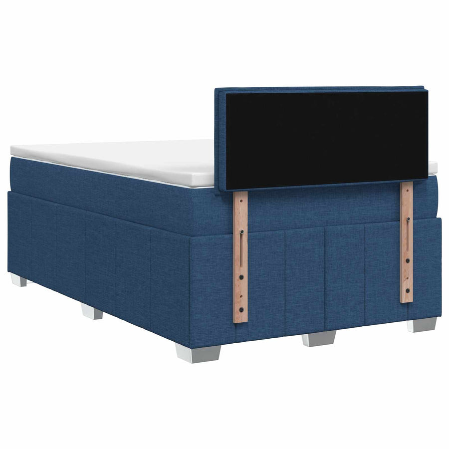 Boxspringbed met matras met hoofdeinde Blauw 120 x 200 cm Stof