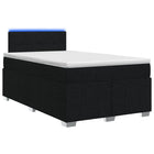 Boxspringbed met matras met hoofdeinde Zwart 120 x 200 cm Stof
