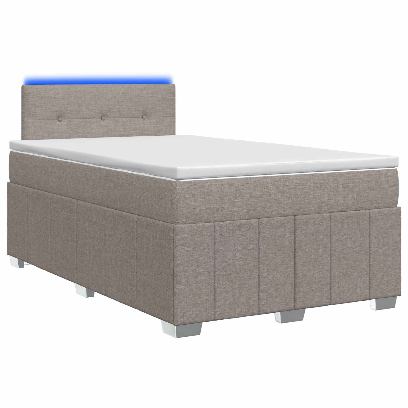 Boxspringbed met matras met hoofdeinde Taupe 120 x 200 cm Stof