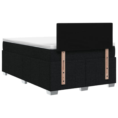 Boxspringbed met matras met hoofdeinde Zwart 120 x 200 cm Stof