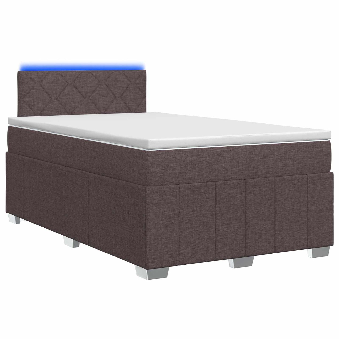 Boxspringbed met matras Donkerbruin 120 x 200 cm Stof