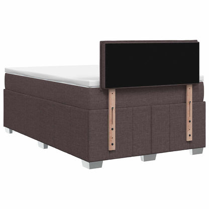 Boxspringbed met matras Donkerbruin 120 x 200 cm Stof