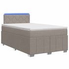 Boxspringbed met matras met hoofdeinde Taupe 120 x 200 cm Stof