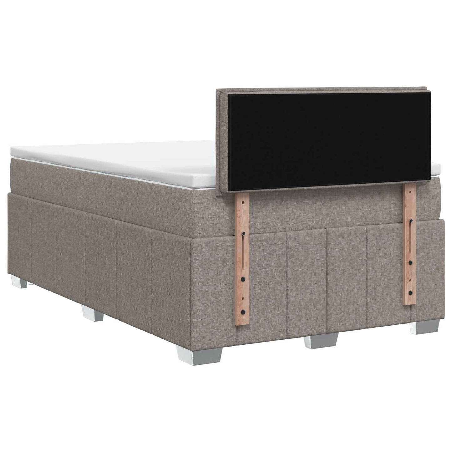 Boxspringbed met matras met hoofdeinde Taupe 120 x 200 cm Stof