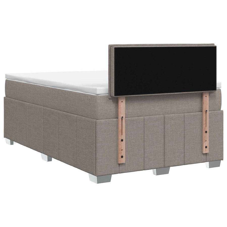Boxspringbed met matras met hoofdeinde Taupe 120 x 200 cm Stof