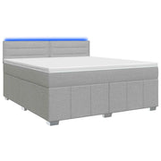 Boxspringbed 140x190 cm lichtgrijs met matras
