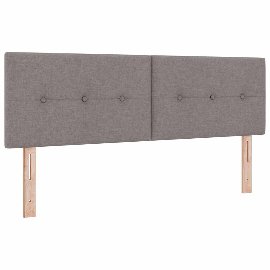 Boxspringbed met matras met hoofdeinde Taupe 140 x 190 cm Stof