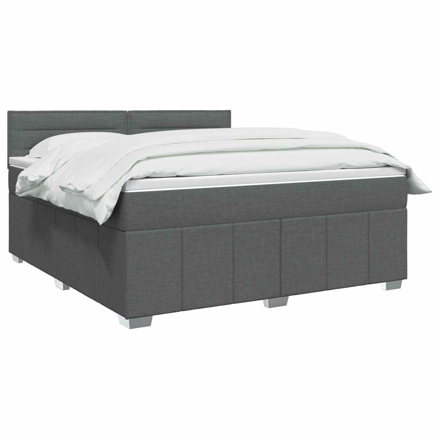 Boxspringbed met matras Donkerbruin 140 x 200 cm Stof