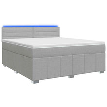 Boxspringbed met matras Lichtgrijs 160 x 200 cm Stof