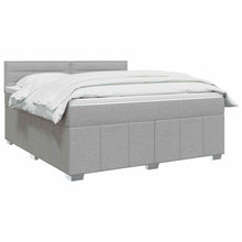 Boxspringbed met matras Lichtgrijs 160 x 200 cm Stof