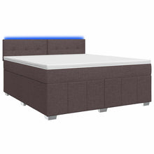 Boxspringbed met matras Donkerbruin 160 x 200 cm Stof