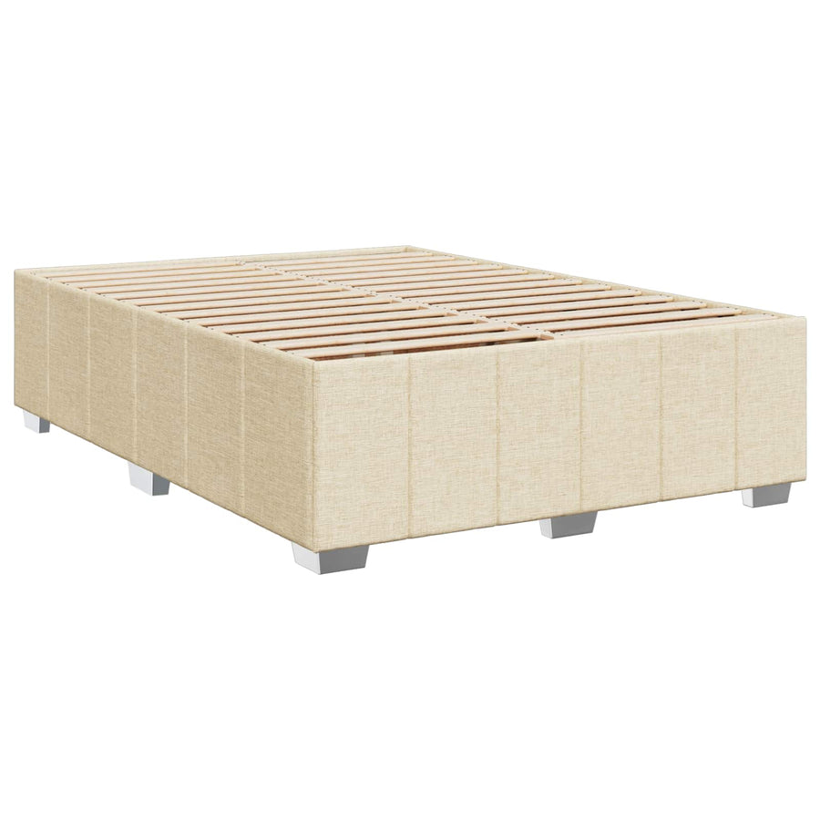 Boxspringbed met matras Crèmekleurig 160 x 200 cm Stof