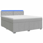 Boxspringbed 160x200 cm lichtgrijs met matras