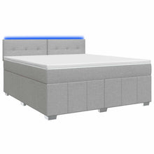 Boxspringbed met matras Lichtgrijs 180 x 200 cm Stof