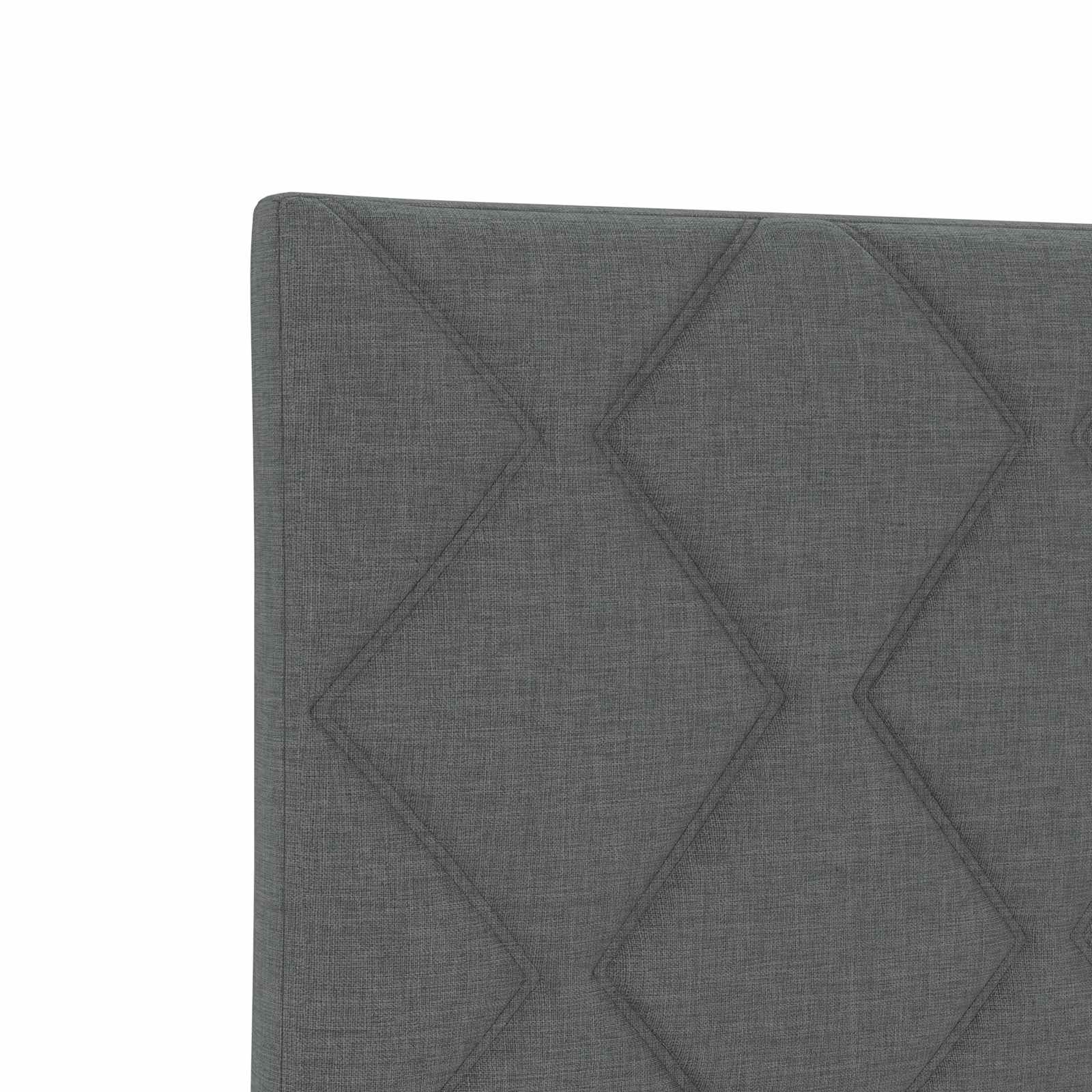 Boxspringbed met matras Donkergrijs 180 x 200 cm Stof