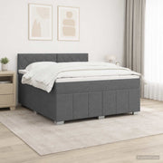Boxspringbed 180x200 cm donkergrijs stof