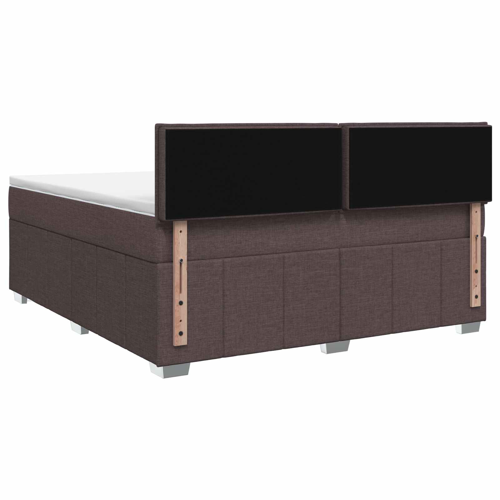 Boxspringbed met matras Donkerbruin 180 x 200 cm Stof