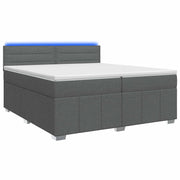 Boxspringbed met matras 200x200 cm donkergrijs