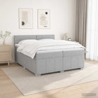 Boxspringbed 200x200 cm lichtgrijs