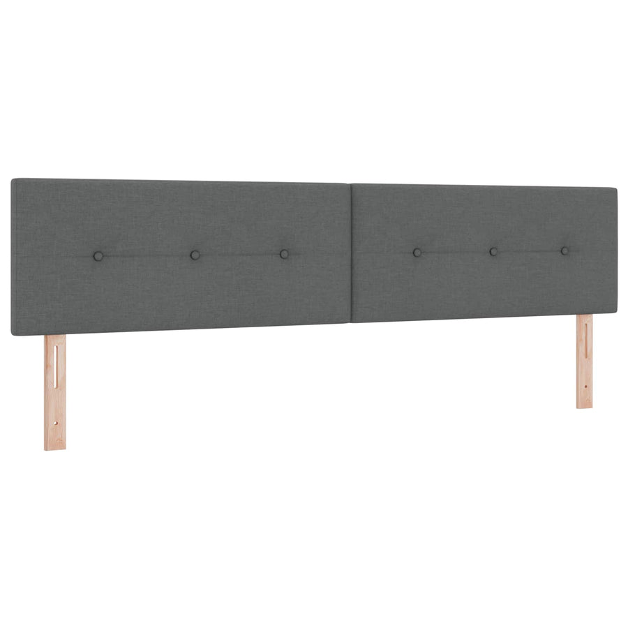 Boxspringbed met matras Donkergrijs 200 x 200 cm Stof