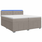 Boxspringbed met matras taupe 200x200 cm