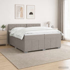 Boxspringbed 200x200 cm taupe met matras