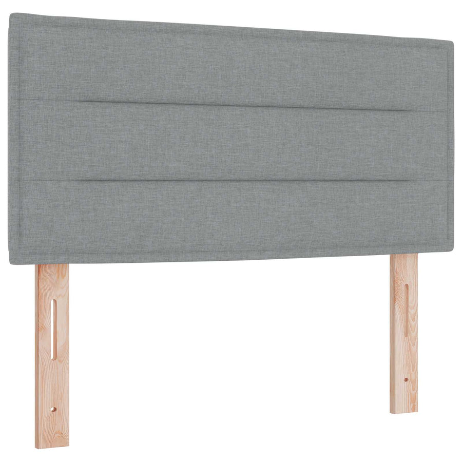 Boxspringbed met matras Lichtgrijs 80 x 200 cm Stof