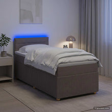 Boxspringbed met matras met hoofdeinde Taupe 100 x 200 cm Stof