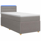 Boxspringbed met matras met hoofdeinde Taupe 80 x 200 cm Stof