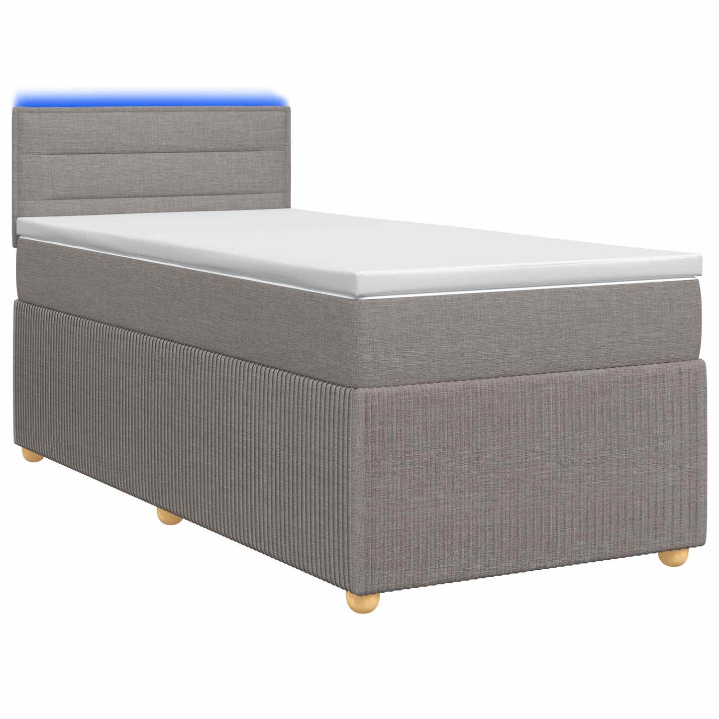 Boxspringbed met matras met hoofdeinde Taupe 80 x 200 cm Stof