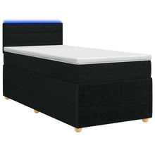 Boxspringbed met matras met hoofdeinde Zwart 80 x 200 cm Stof