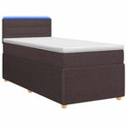 Boxspringbed met matras Donkerbruin 80 x 200 cm Stof