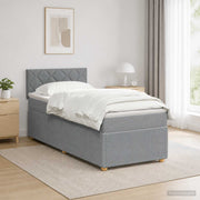 Boxspringbed 100x200 cm lichtgrijs met matras