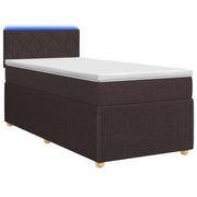 Boxspringbed 80 x 200 cm donkerbruin met matras
