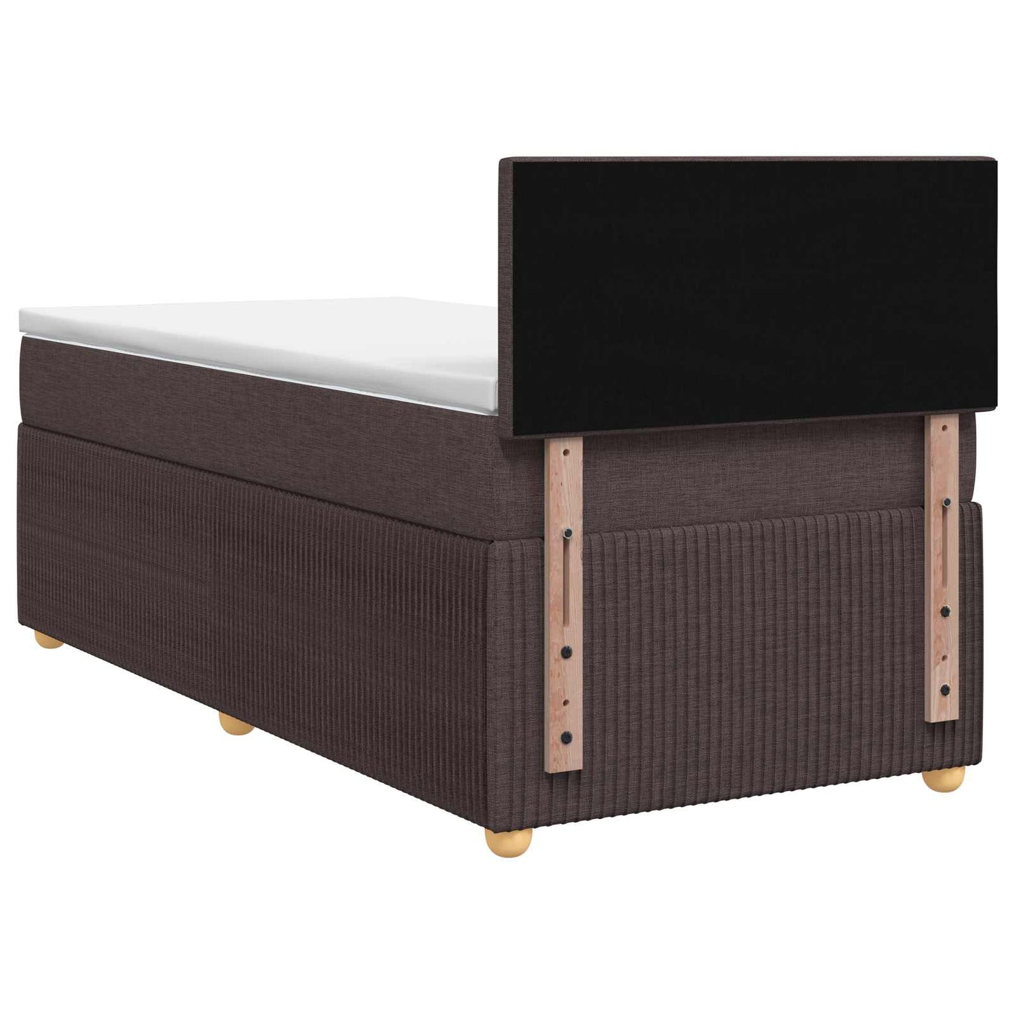 Boxspringbed met matras Donkerbruin 80 x 200 cm Stof