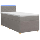 Boxspringbed met matras met hoofdeinde Taupe 80 x 200 cm Stof
