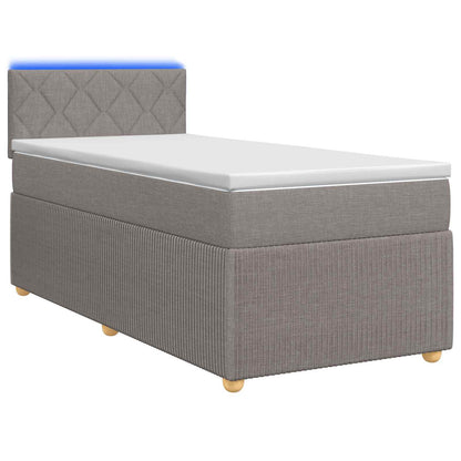 Boxspringbed met matras met hoofdeinde Taupe 80 x 200 cm Stof