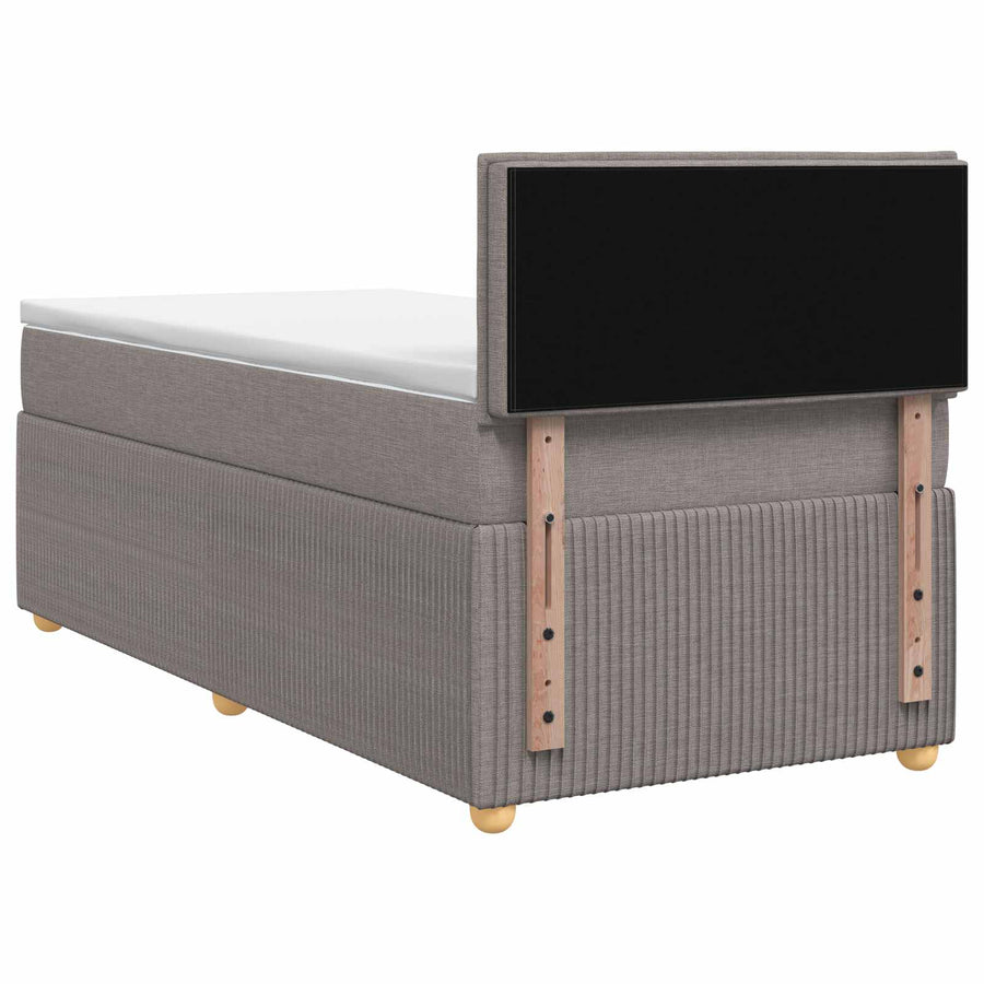 Boxspringbed met matras met hoofdeinde Taupe 80 x 200 cm Stof