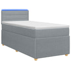 Boxspringbed met matras 90x200 cm lichtgrijs