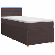 Boxspringbed 90x200 cm donkerbruin met matras