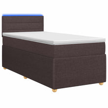 Boxspringbed met matras Donkerbruin 90 x 200 cm Stof