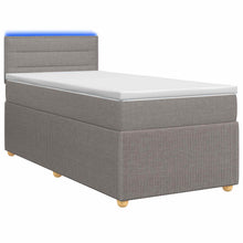 Boxspringbed met matras met hoofdeinde Taupe 90 x 200 cm Stof