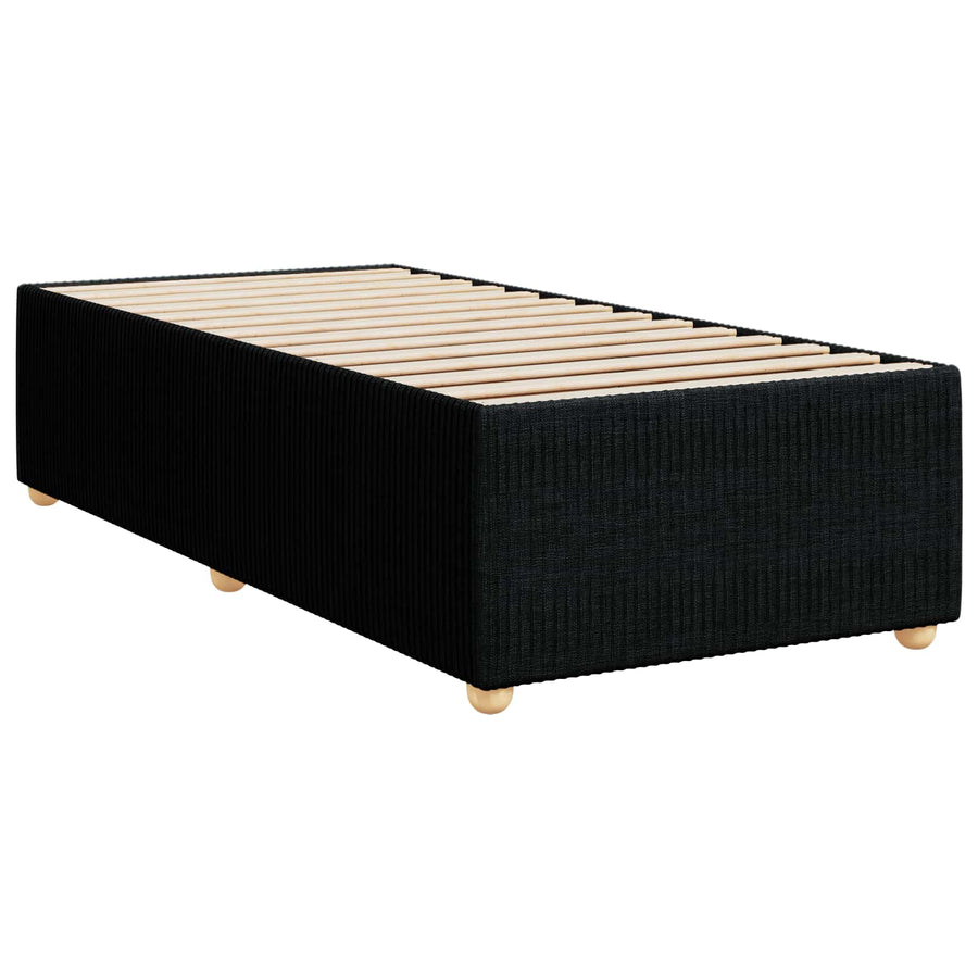 Boxspringbed met matras met hoofdeinde Zwart 90 x 200 cm Stof
