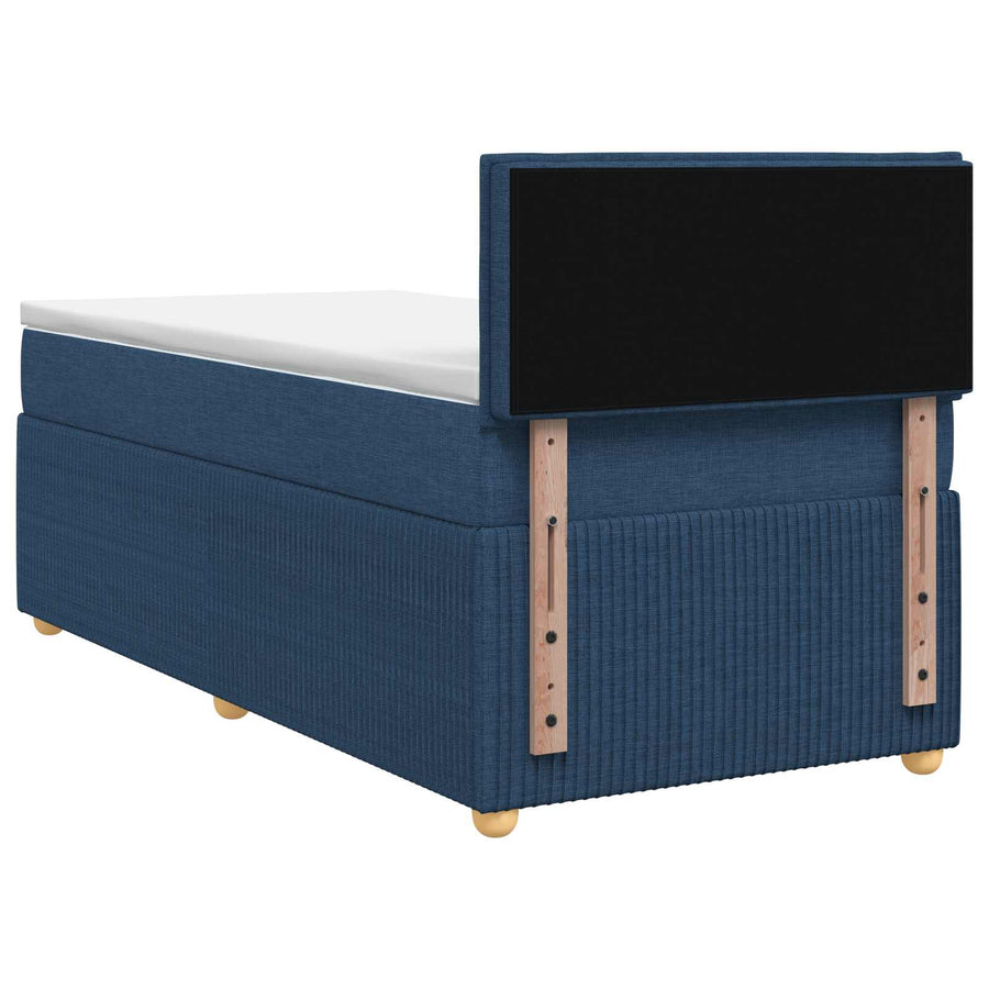 Boxspringbed met matras met hoofdeinde Blauw 100 x 200 cm Stof