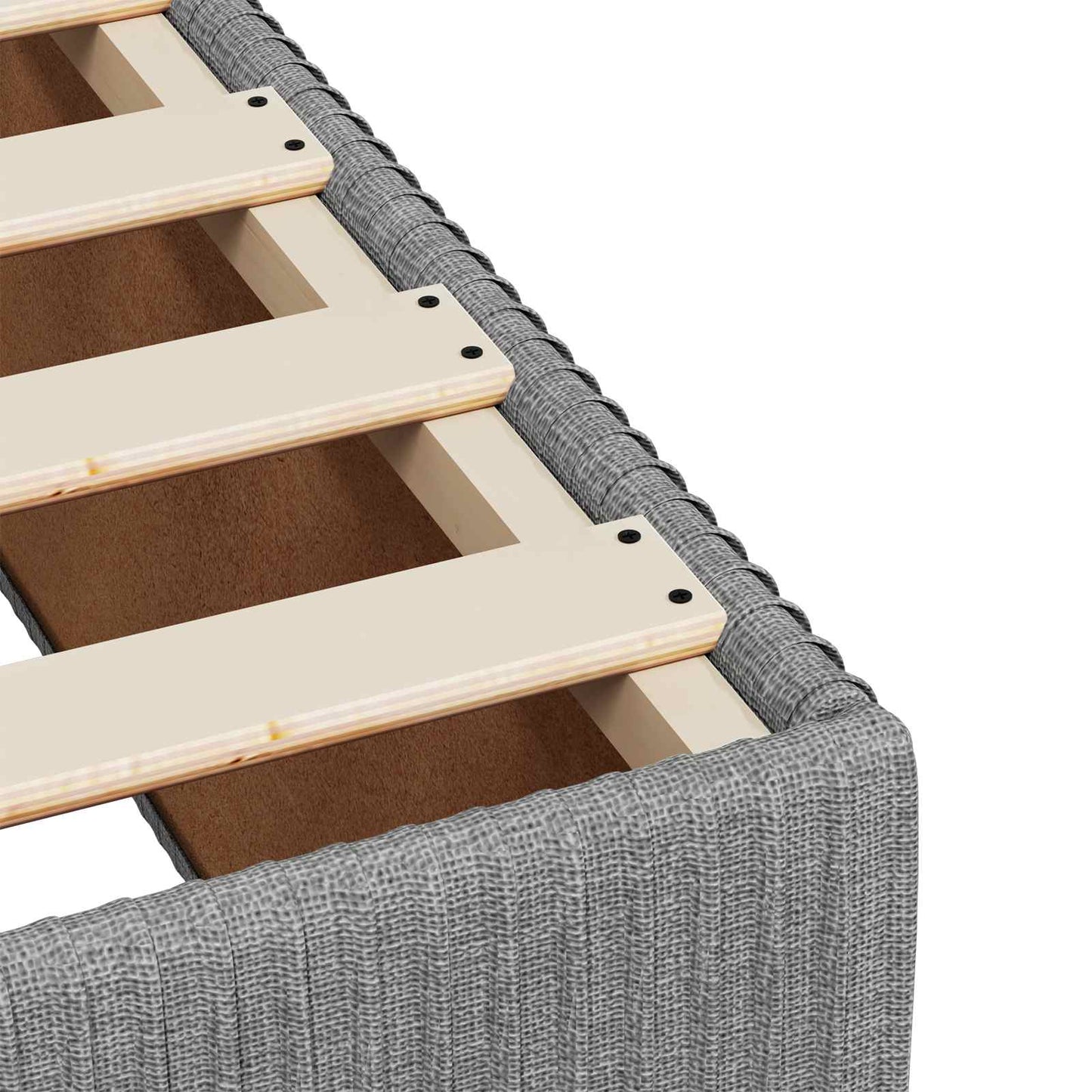 Boxspringbed met matras Lichtgrijs 100 x 200 cm Stof